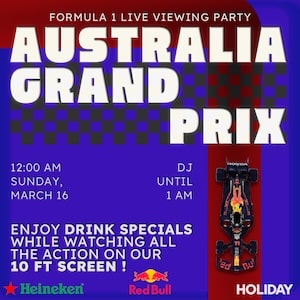 Australian Grand Prix Watch Party Atlanta Holiday Bar